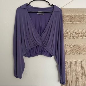 UO Slouchy Collared Crop